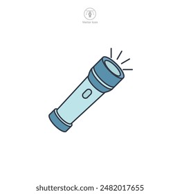 Flashlight Icon symbol vector illustration isolated on white background