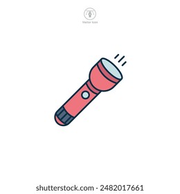 Flashlight Icon symbol vector illustration isolated on white background
