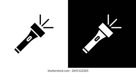 Flashlight icon symbols. Vector illustration.