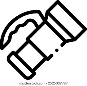 ícone de lanterna. Design De Estilo Linear Fino Isolado Em Plano De Fundo Branco