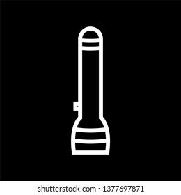 Flashlight icon - Torch light sign - vector