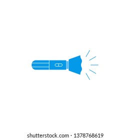 Flashlight icon - Torch light sign - vector flat