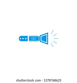 Flashlight icon - Torch light sign - vector flat