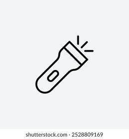 Flashlight icon in tree different line stroke sizes.