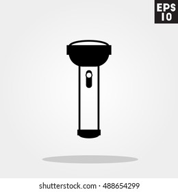 Flashlight icon in trendy flat style isolated on grey background. Id card symbol for your design, logo, UI. Vector illustration, EPS10.