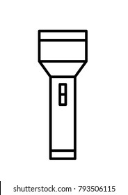 Flashlight icon vector
black contour