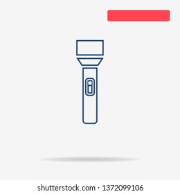 Flashlight icon. Vector concept illustration for design.