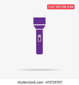 Flashlight icon. Vector concept illustration for design.
