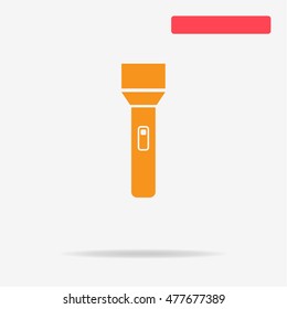 Flashlight icon. Vector concept illustration for design.