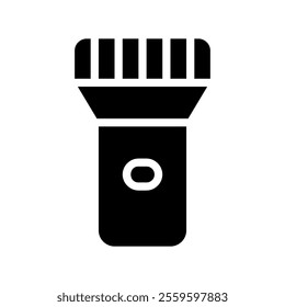 Flashlight icon vector. Concept of lighting, electricity, and portable.