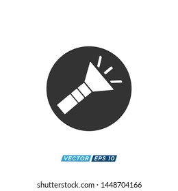 Flashlight Icon Vector Design Illustration 