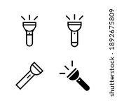 Flashlight icon vector design template