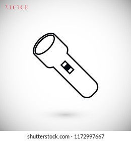 Flashlight icon, Vector EPS 10 illustration style