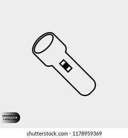 Flashlight icon, Vector EPS 10 illustration style