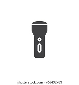 Flashlight icon vector, filled flat sign, solid pictogram isolated on white. Symbol, logo illustration.