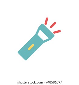 flashlight icon vector. flashlight icon flat style design