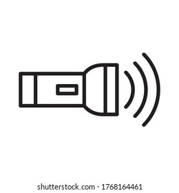 Flashlight Icon Vector Illustration Design in Trendy