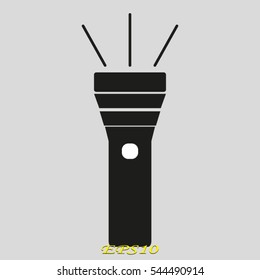 flashlight, icon, vector illustration eps10