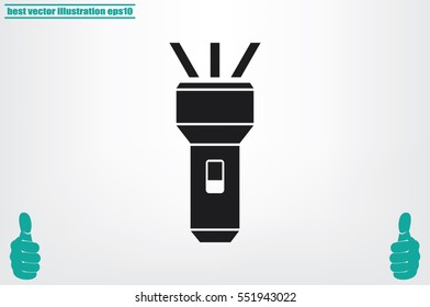 flashlight icon vector illustration eps10.