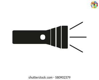 flashlight, icon, vector illustration eps10