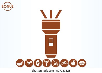 flashlight icon vector illustration eps10.