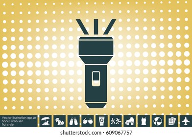 flashlight icon vector illustration eps10.