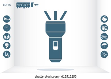 flashlight icon vector illustration eps10.