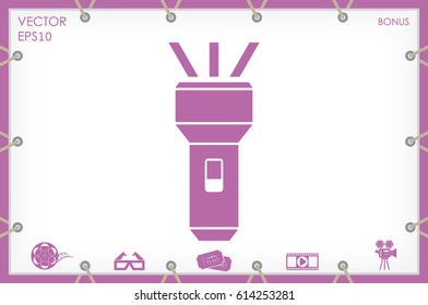 flashlight icon vector illustration eps10.