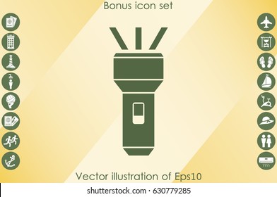 flashlight icon vector illustration eps10.