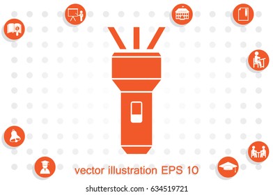 flashlight icon vector illustration eps10.