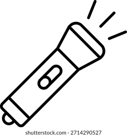 Taschenlampe Symbol, Vektorgrafik auf weißem Hintergrund