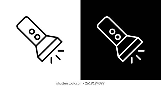 Icono de la linterna. Ilustración vectorial, pictograma aislado. editable