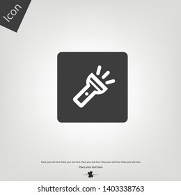 Flashlight icon. Vector illustration sign