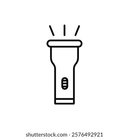 Flashlight icon vector outline logo sign