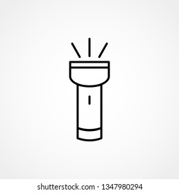 flashlight icon vector. flashlight icon outline style design