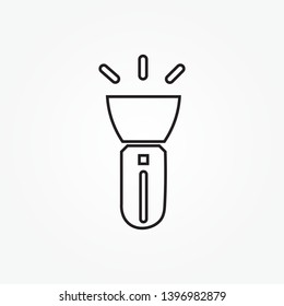 flashlight icon. flashlight icon vector. flashlight icon outline style design