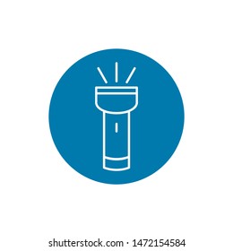 flashlight icon vector. flashlight icon outline style design