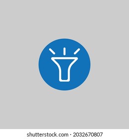 vector de icono de linterna. diseño de esquema de icono de linterna