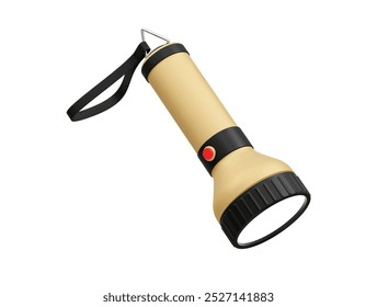 Flashlight icon vector rendering 3d