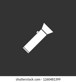 flashlight icon vector. flashlight sign on black background. flashlight icon for web and app