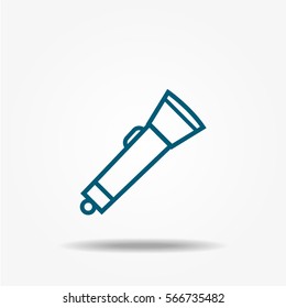 Flashlight icon, vector signs