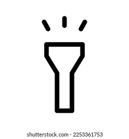 Flashlight Icon Vector Symbol Design Illustration