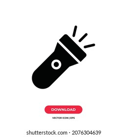 Flashlight icon vector. Torch sign