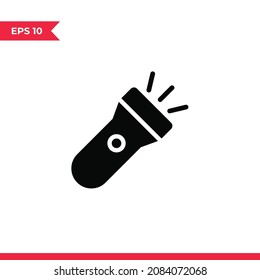 Flashlight icon vector. Torch sign