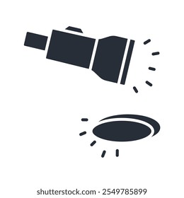 flashlight icon. vector.Editable stroke.linear style sign for use web design,logo.Symbol illustration.