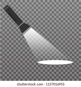 Flashlight icon.Competition flat flashlight on a transparent background.