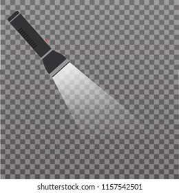 Flashlight icon.Competition flat flashlight on a transparent background.
