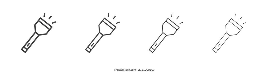 Ícones de lanterna para design gráfico e web.
