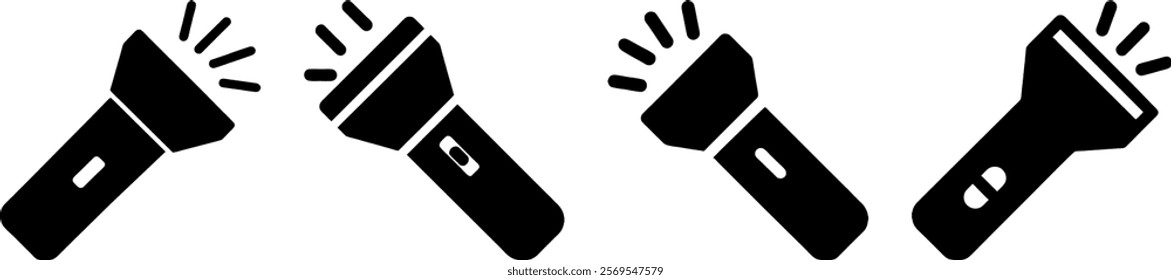 flashlight icons representing illumination and search