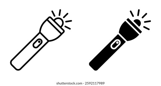 Flashlight icons set. for mobile concept and web design on white background